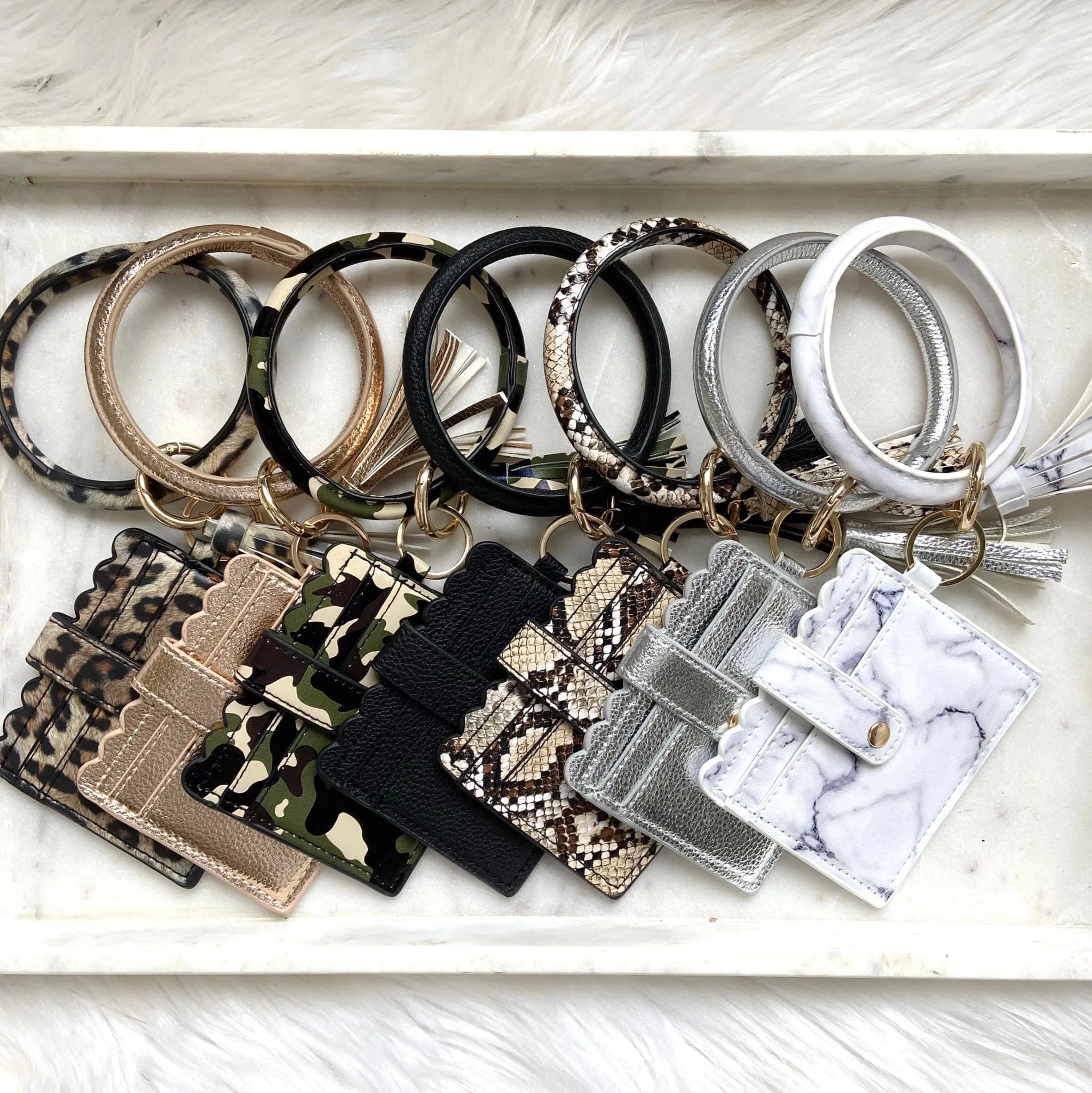 BB139X115 Various Pattern Bangle/Key-Chain/Wallet w/ ID Window