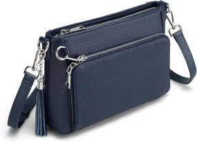 befen Anti Theft Genuine Leather Crossbody Bags for Women Handbags and Shoulder Basg with Built in Wallet RFID Leather Purse