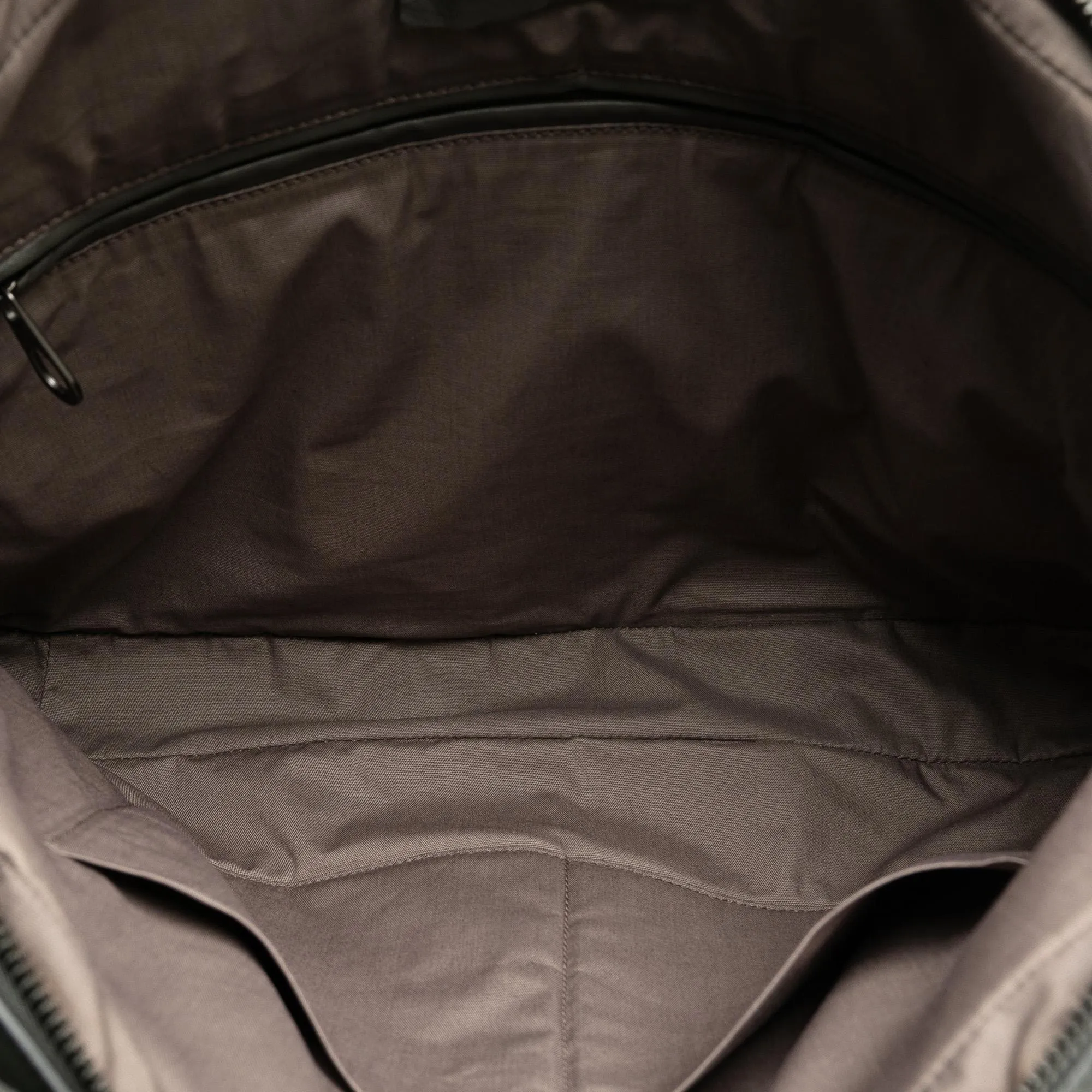 Bottega Veneta Intrecciato-Trimmed Leather Briefcase (SHG-XfagZD)