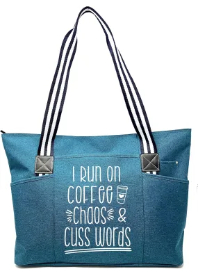 Brooke & Jess - Boss Lady Zippered Pocket Canvas Tote Bag - Gift Ideas for Female Bosses, Thank You Office Appreciation Gift