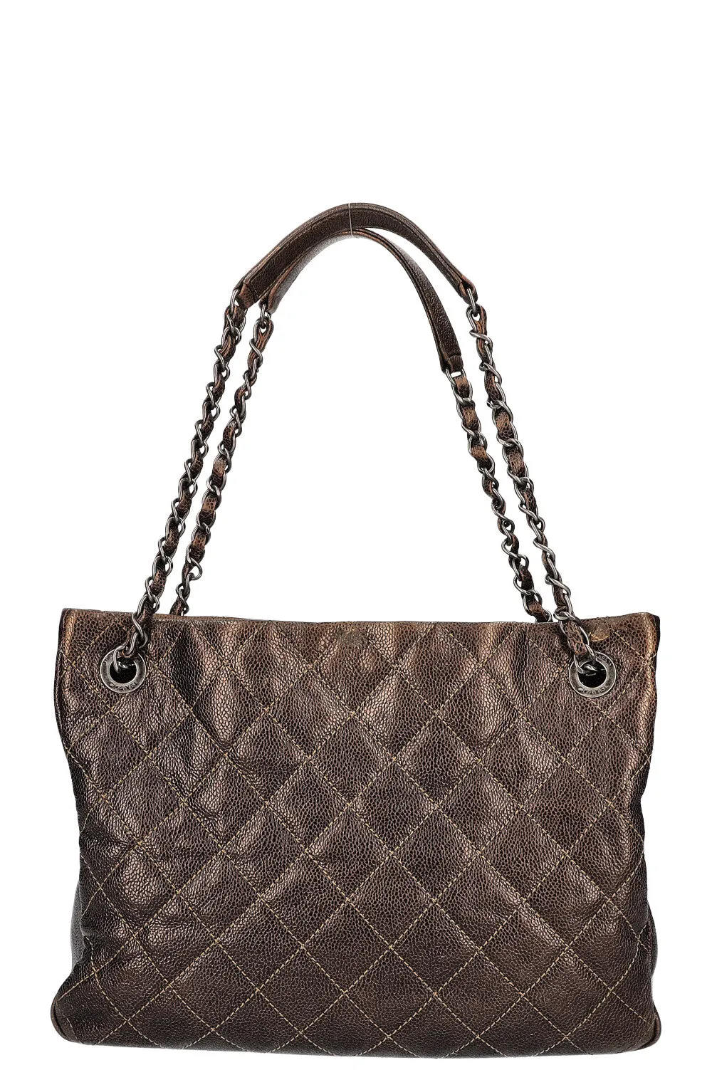 CHANEL Chic Shopping Tote Caviar Khaki