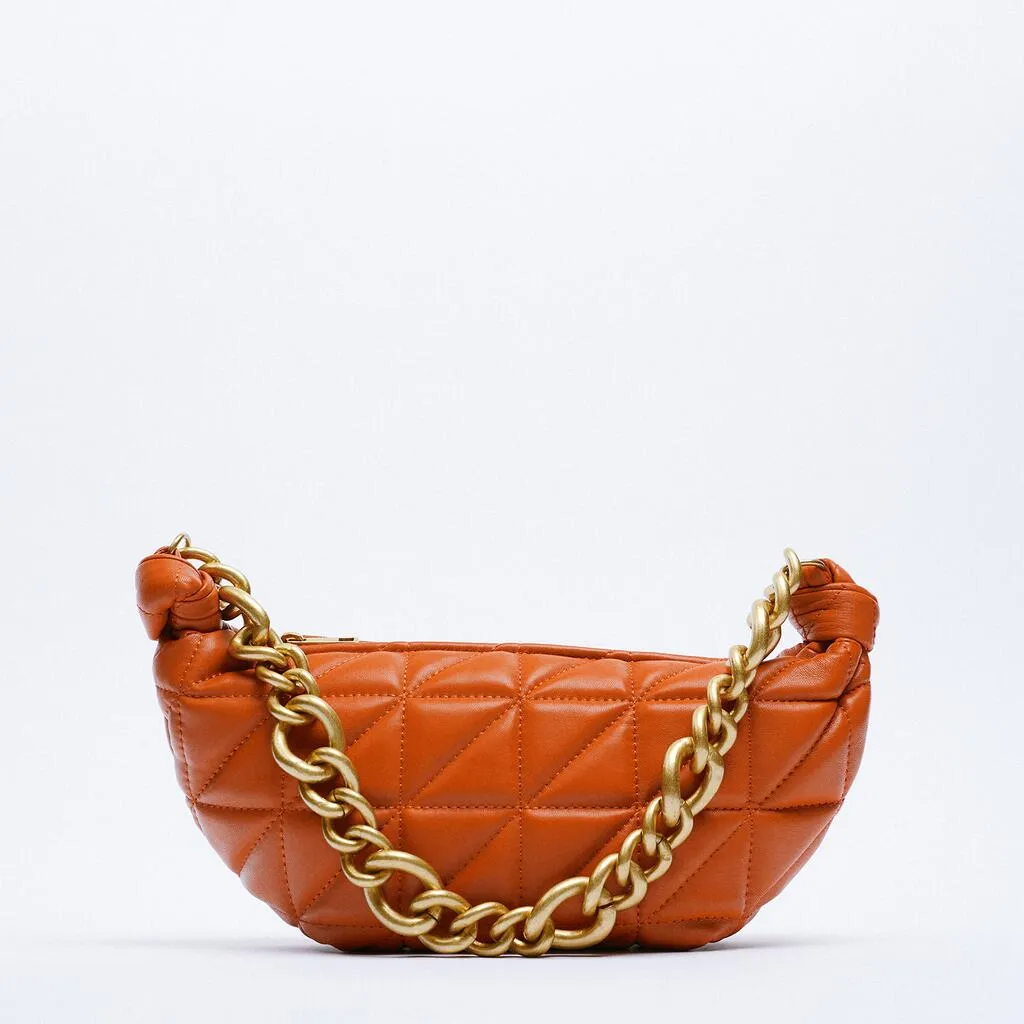 Christmas Gift Designer Soft Leather Bags Women 2021 Fashion Grid Chains Ladies Shoulder Bag Cute Winter Female Hobo Purses and Handbags Dating