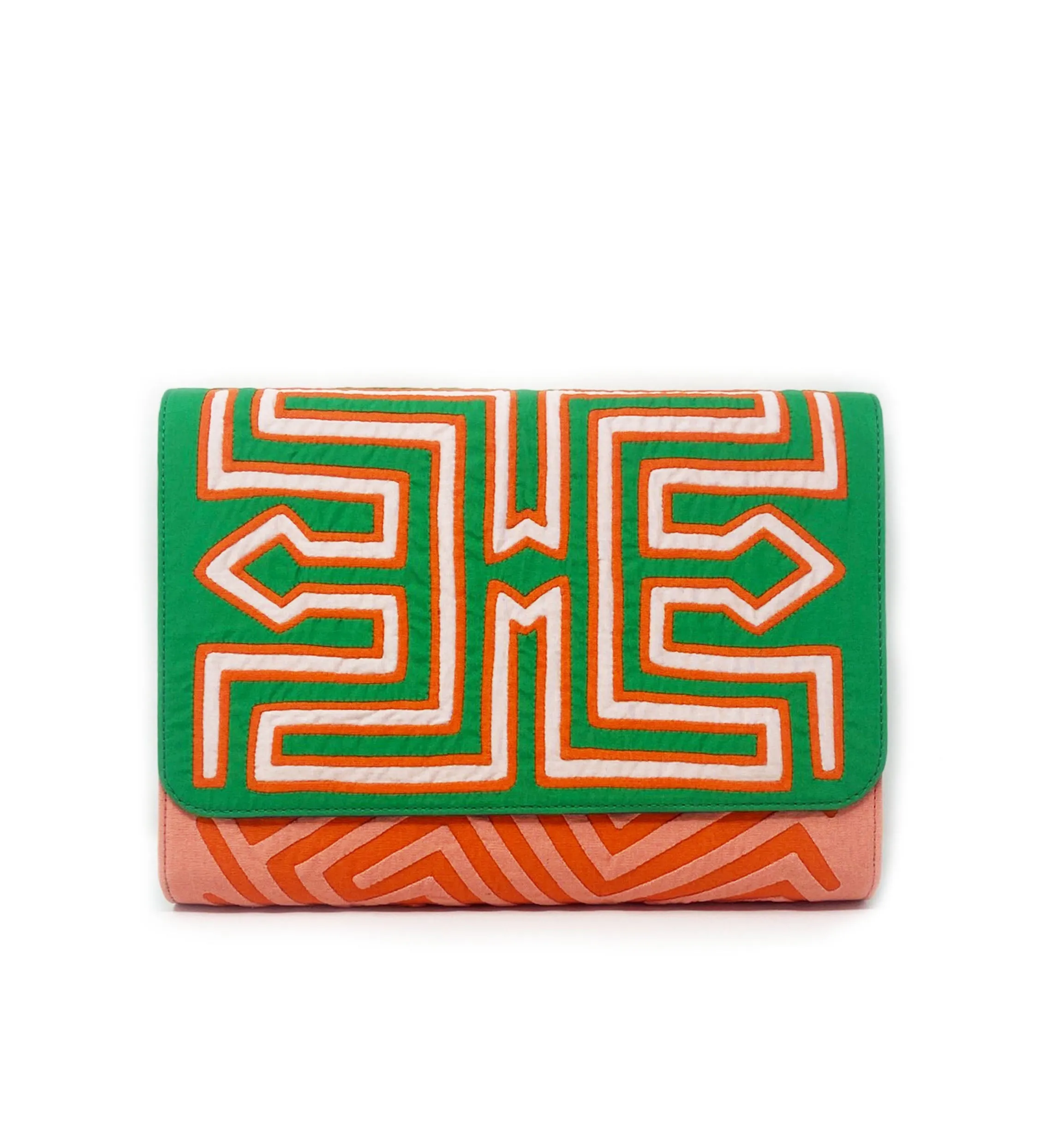 Clementine Medium Kuna Clutch