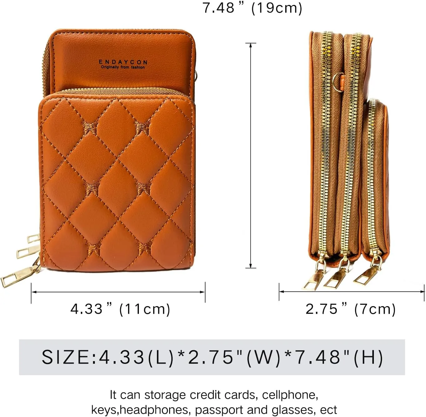 Crossbody for Women, Trendy Small Phone Purse with Secure Card Slots, Lightweight Card wallet