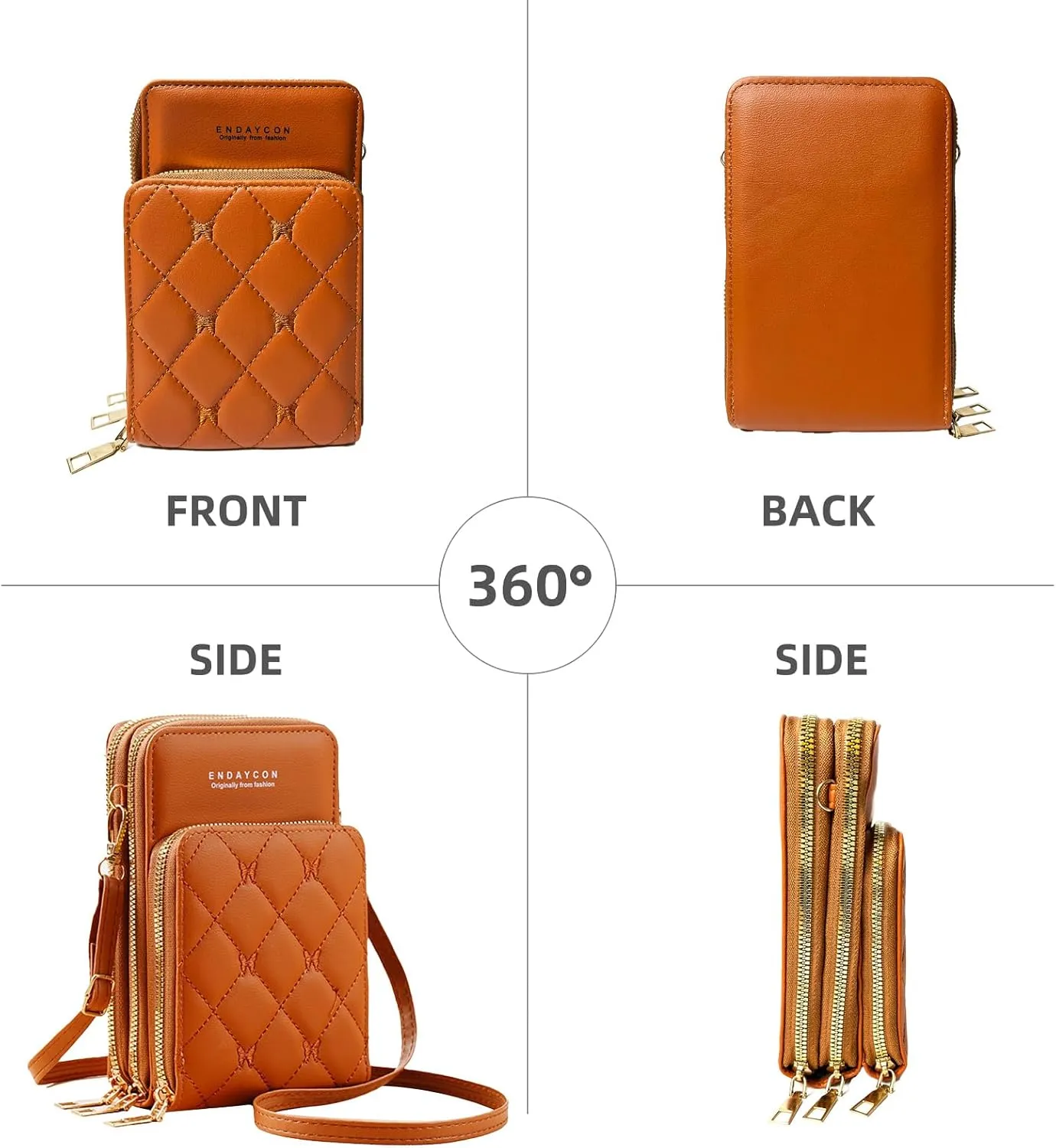 Crossbody for Women, Trendy Small Phone Purse with Secure Card Slots, Lightweight Card wallet