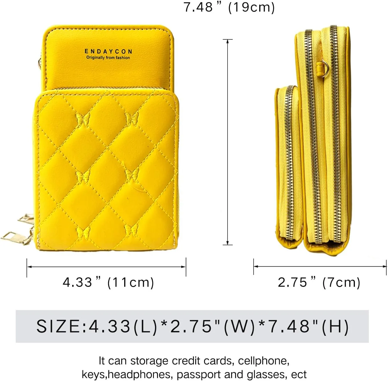 Crossbody for Women, Trendy Small Phone Purse with Secure Card Slots, Lightweight Card wallet