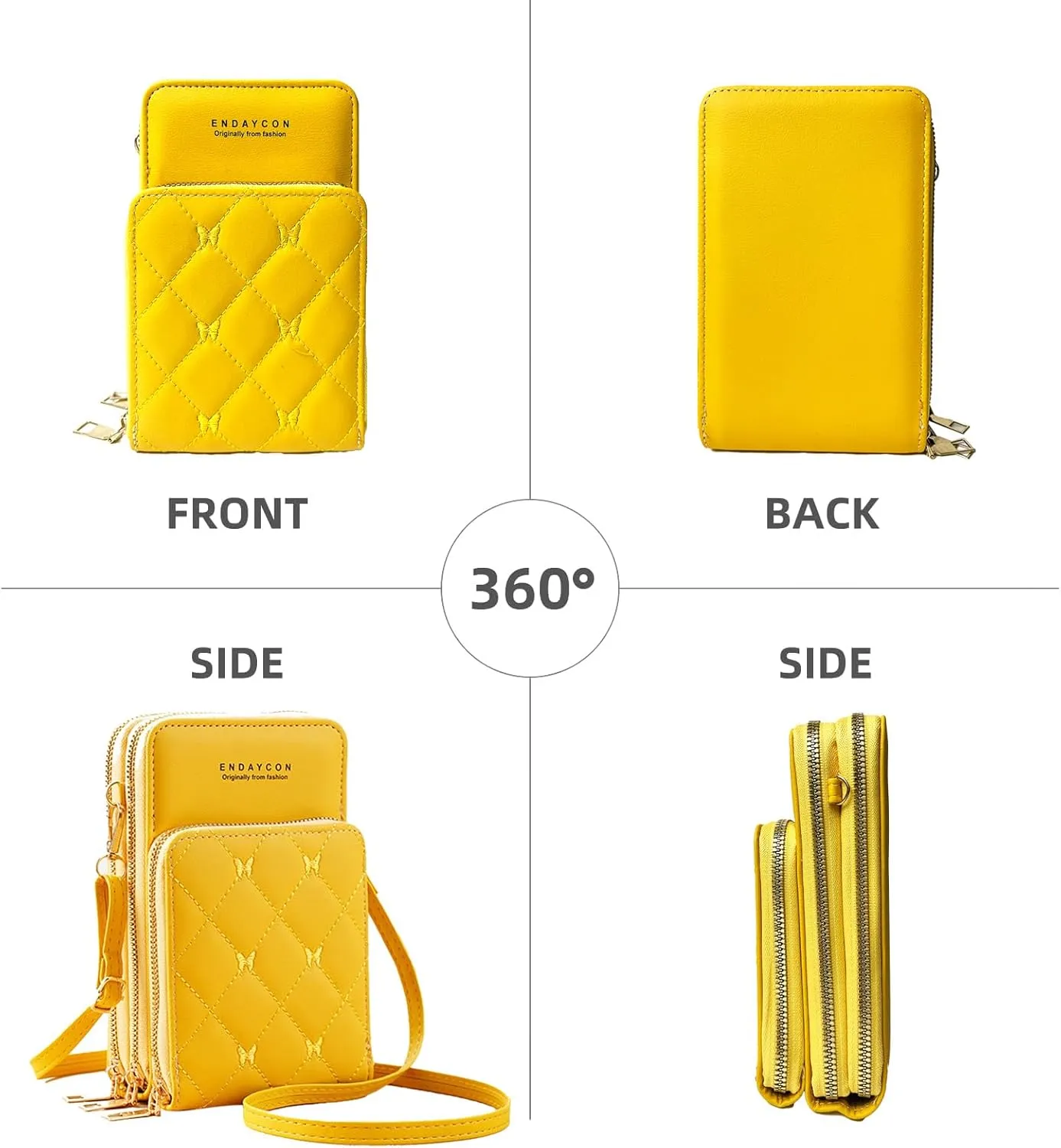 Crossbody for Women, Trendy Small Phone Purse with Secure Card Slots, Lightweight Card wallet