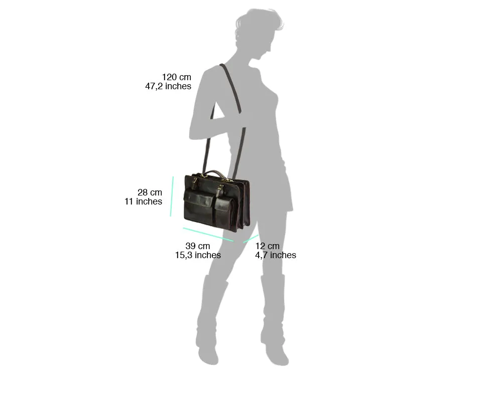 Daniele GM leather briecase