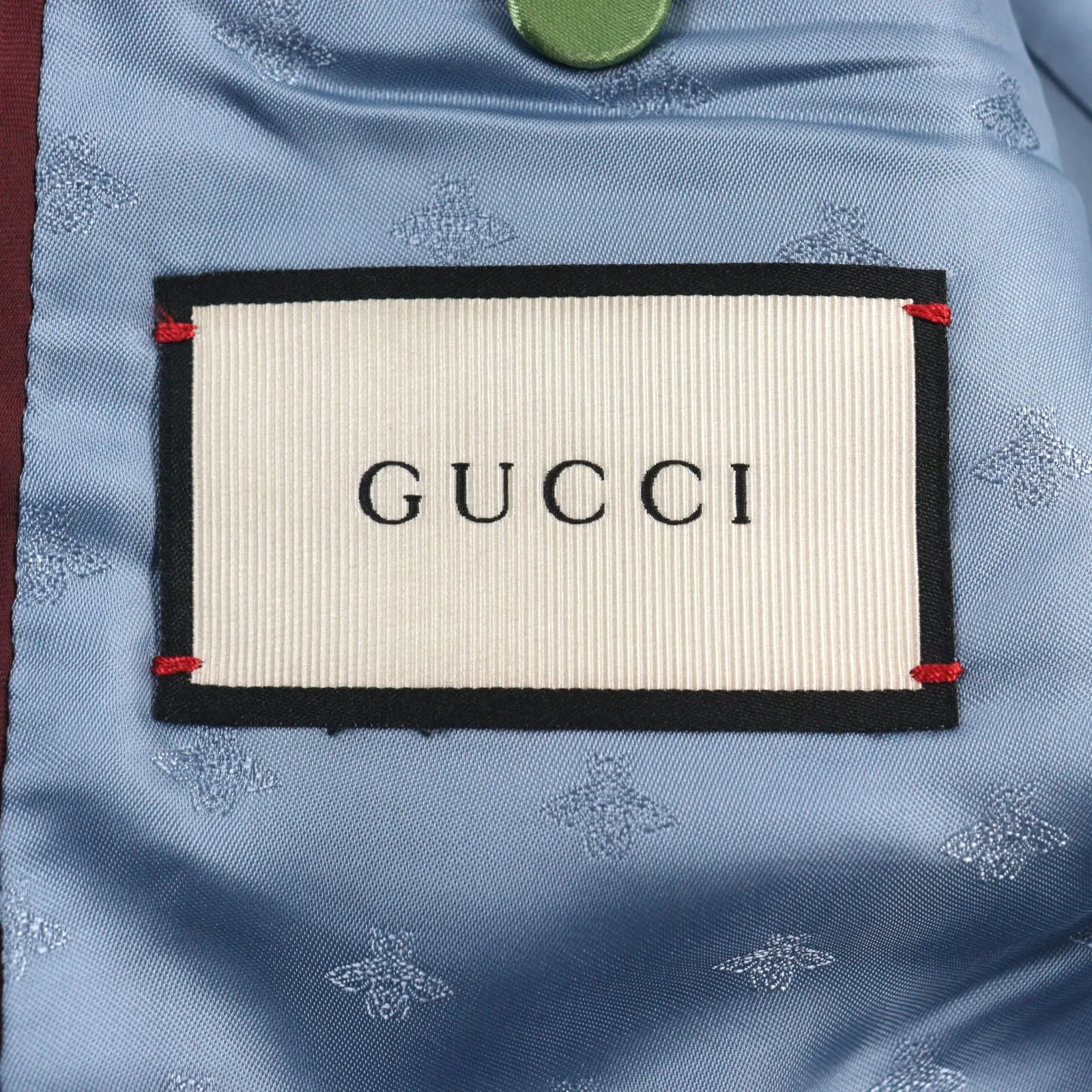 GUCCI tailored jacket 473215 wool Navy Green Check Pattern