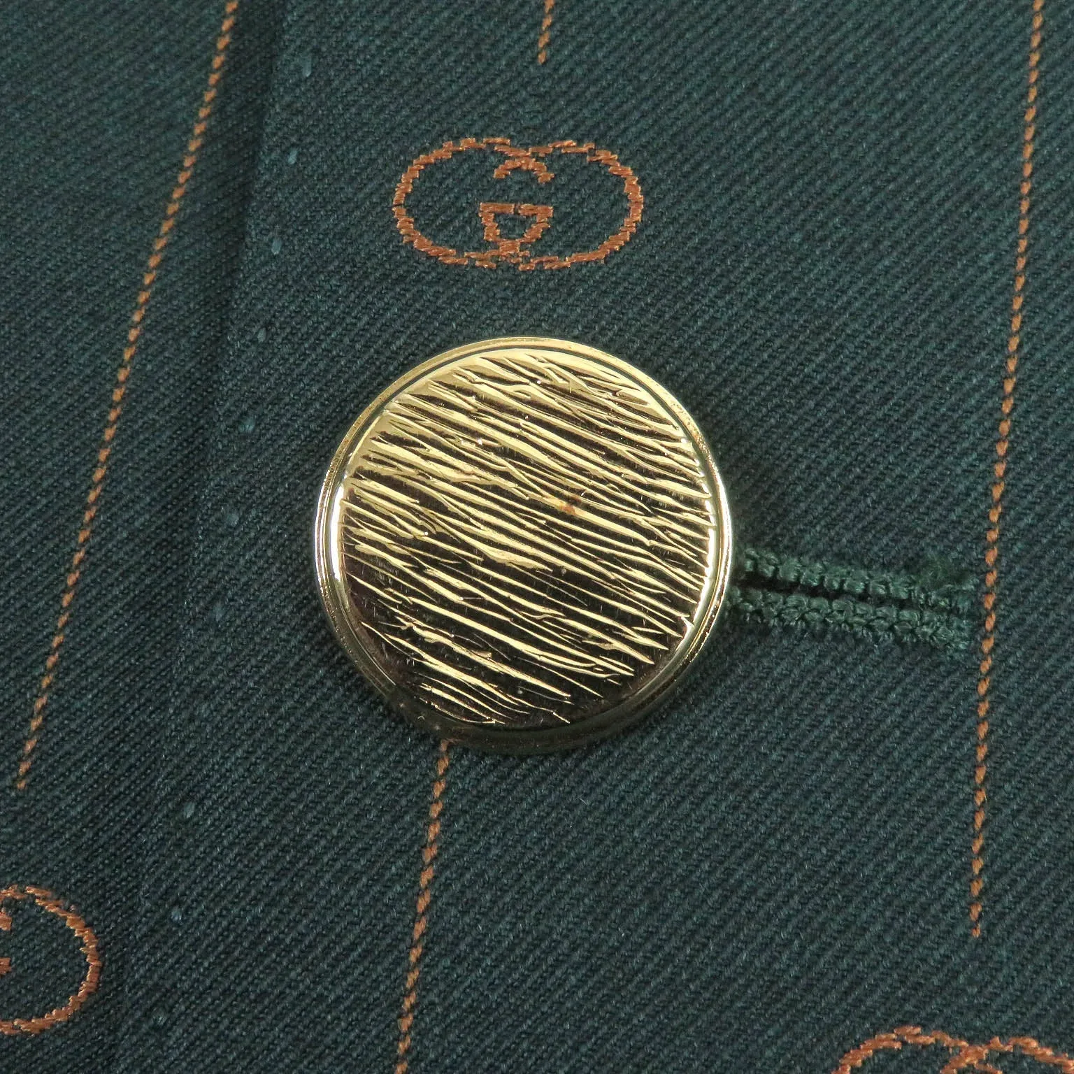 GUCCI tailored jacket 574367 Outer: 100% wool, Lining: 100% silk, Part: 100% rayon, Sleeve lining: 100% cupra green mens 48 Used