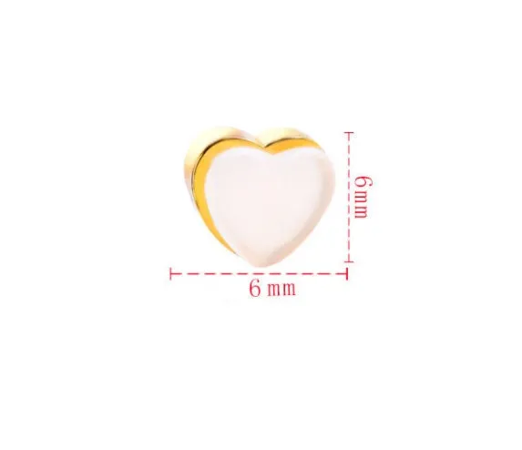 Heart Earring Backings - Earring Backs Replacements - Stoppers, Earring Nuts, Clutch, Stud - Jewelry Making Supplies - Gold Silver Rose
