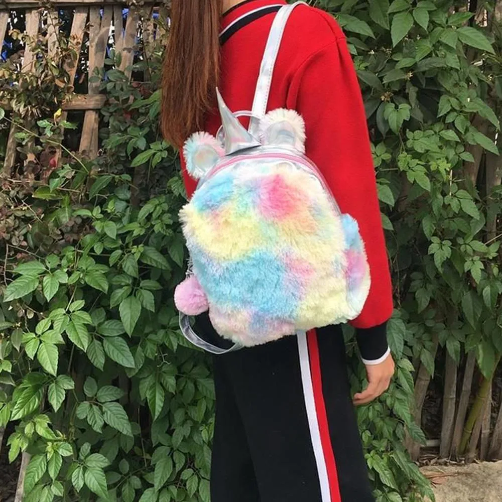 Kids Soft Tie-Dye Unicorn Backpack