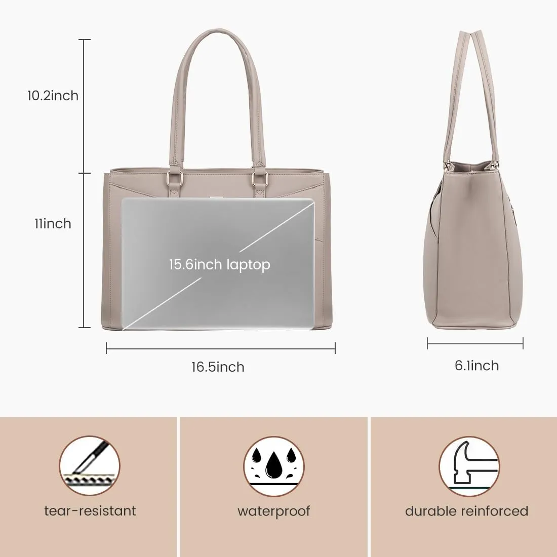 LOVEVOOK Laptop Tote Bag for Women, Office Work Bag Briefcase fit for 15.6 inch Laptop, Large Capacity Teacher Computer Bag Handbag