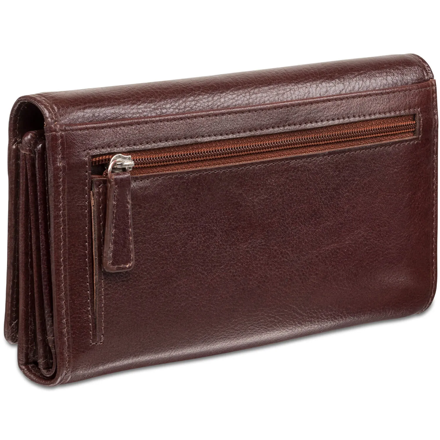 Mancini Ladies’ RFID Secure Trifold Checkbook Wallet