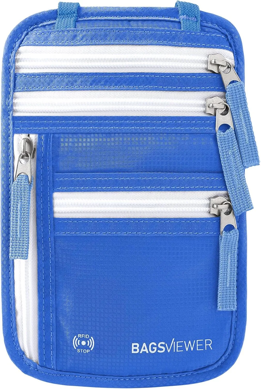 Neck Wallet, RFID Blocking Passport Holder for Travel, Waterproof and Slim Pouch with Adjustable Neck Strap for Men, Women to Secure Cash and Credit Cards, 8" × 8.5"