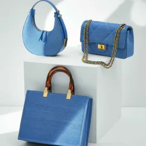 Nivel Blue Denim Tote Bag For Women