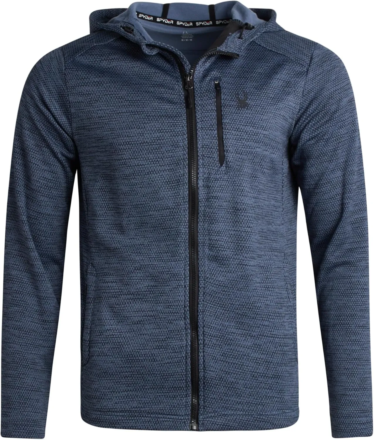 Spyder Men's Active Fleece Hoodie - Performance Mesh Fleece Full Zip Up Sweatshirt with Secure Zip Pockets (Sizes: S-XXL)